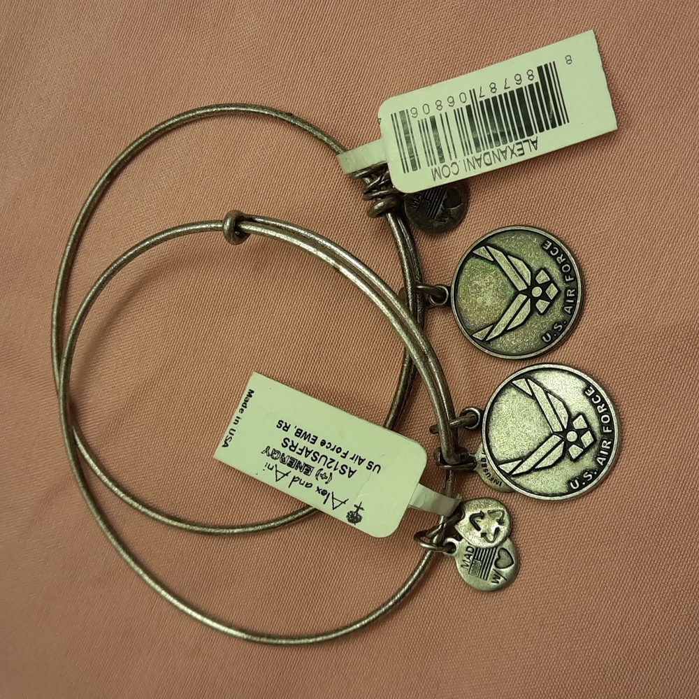 NWT, Bundle of 2 Alex and Ani Air U.S. Air Force Bracelet